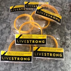 Lot of six LIVESTRONG bracelet brand new never opened
